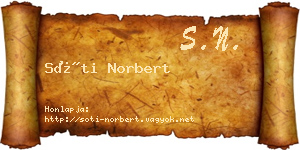 Sóti Norbert névjegykártya