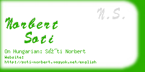 norbert soti business card